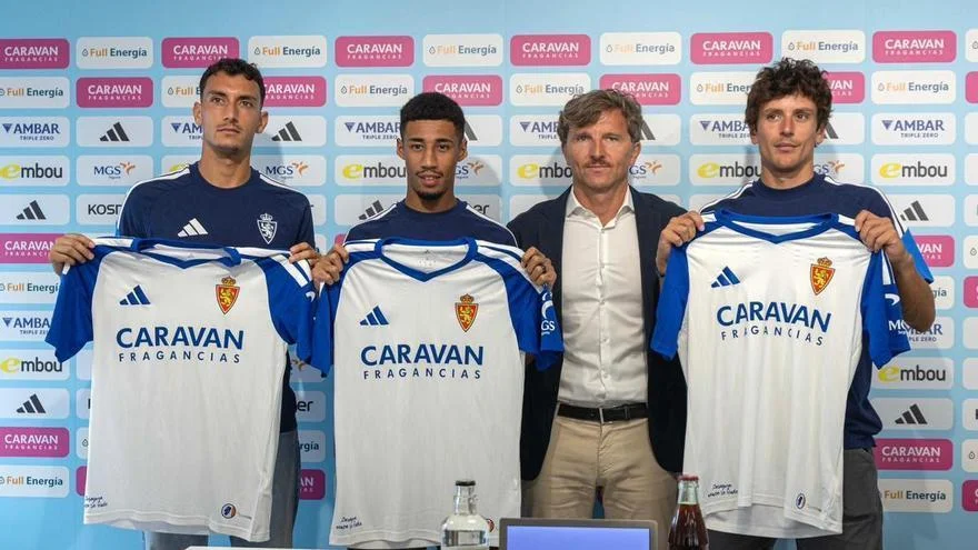 Iranzo, Ureña y Sangalli son presentados con el Real Zaragoza