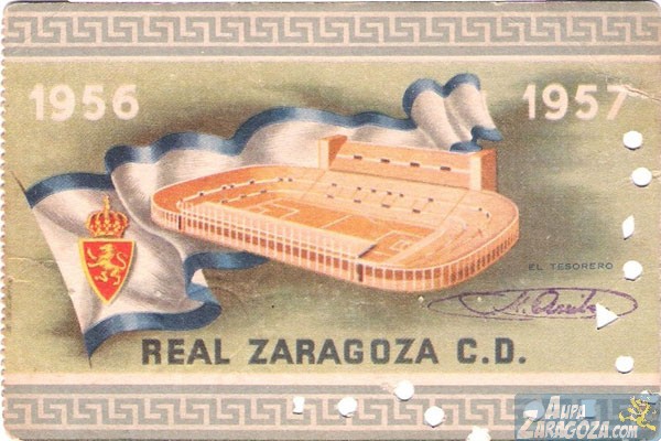 abono real zaragoza 1956-57