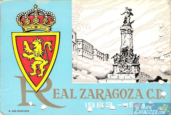 abono real zaragoza 1963-64