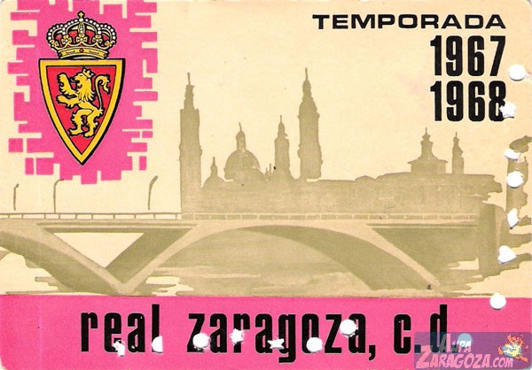 abono real zaragoza 1967-68