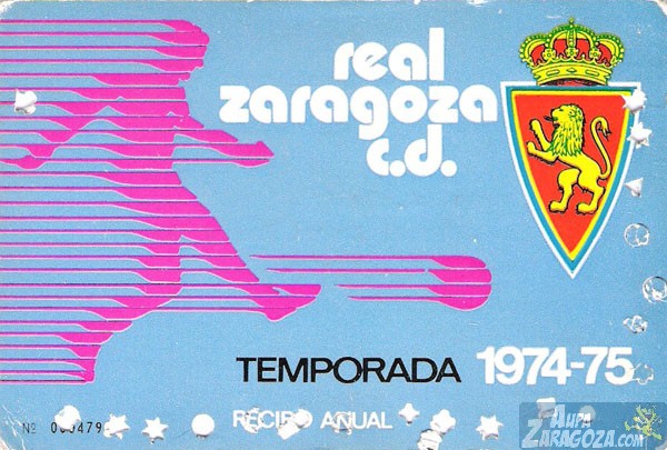abono real zaragoza 1974-75