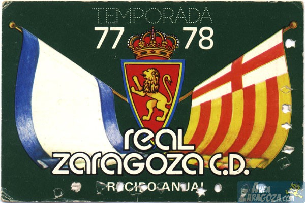 abono real zaragoza 1977-78