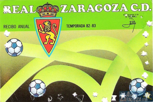 abono real zaragoza 1982-83