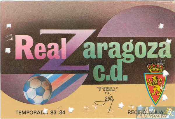 abono real zaragoza 1983-84