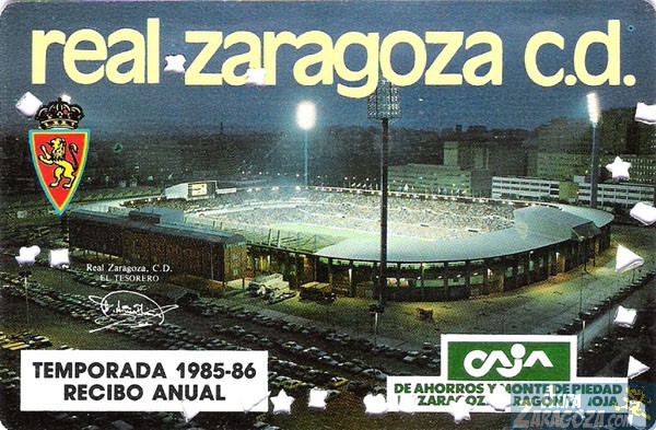 abono real zaragoza 1985-86