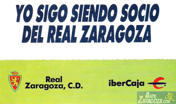abono real zaragoza 1989-90