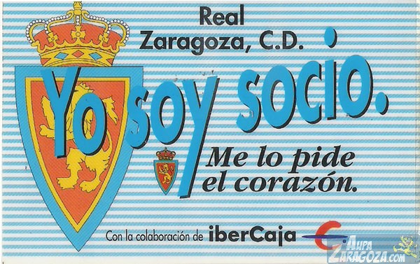 abono real zaragoza 1991-92