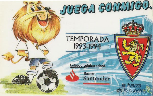abono real zaragoza 1993-94