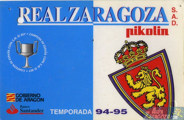 abono real zaragoza 1994-95