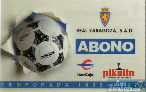 abono real zaragoza 1996-97